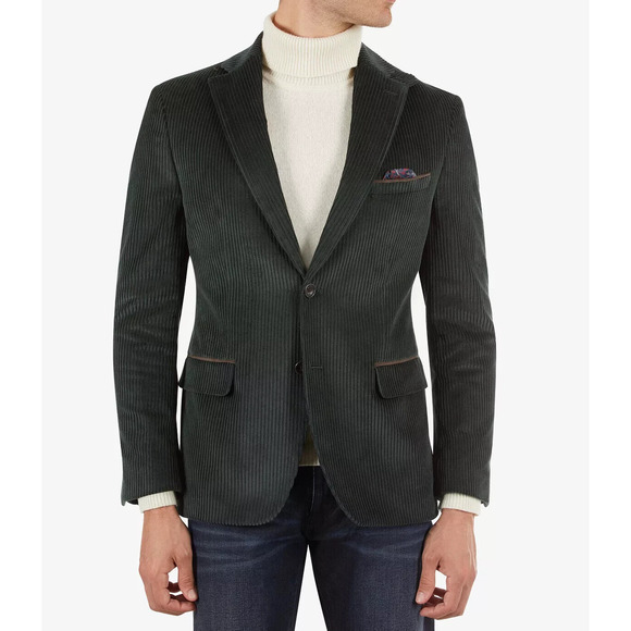 Tallia Other - Tallia Slim-Fit Corduroy Sport Coat Mens 42R Dark Green